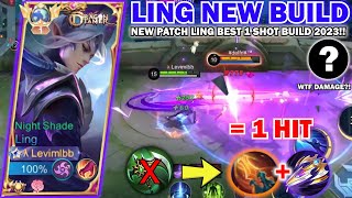 NEW PATCH LING 1 SHOT BUILD COMBO 2023!! LING PERFECT BUILD & ROTATION GAMEPLAY - MLBB