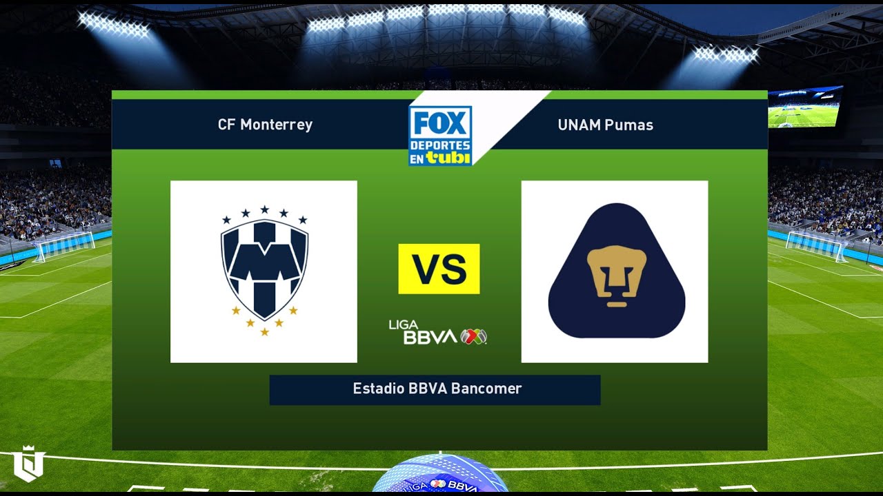 Monterrey vs Pumas Apertura Liga Mx Gameplay Pes 2021 - YouTube