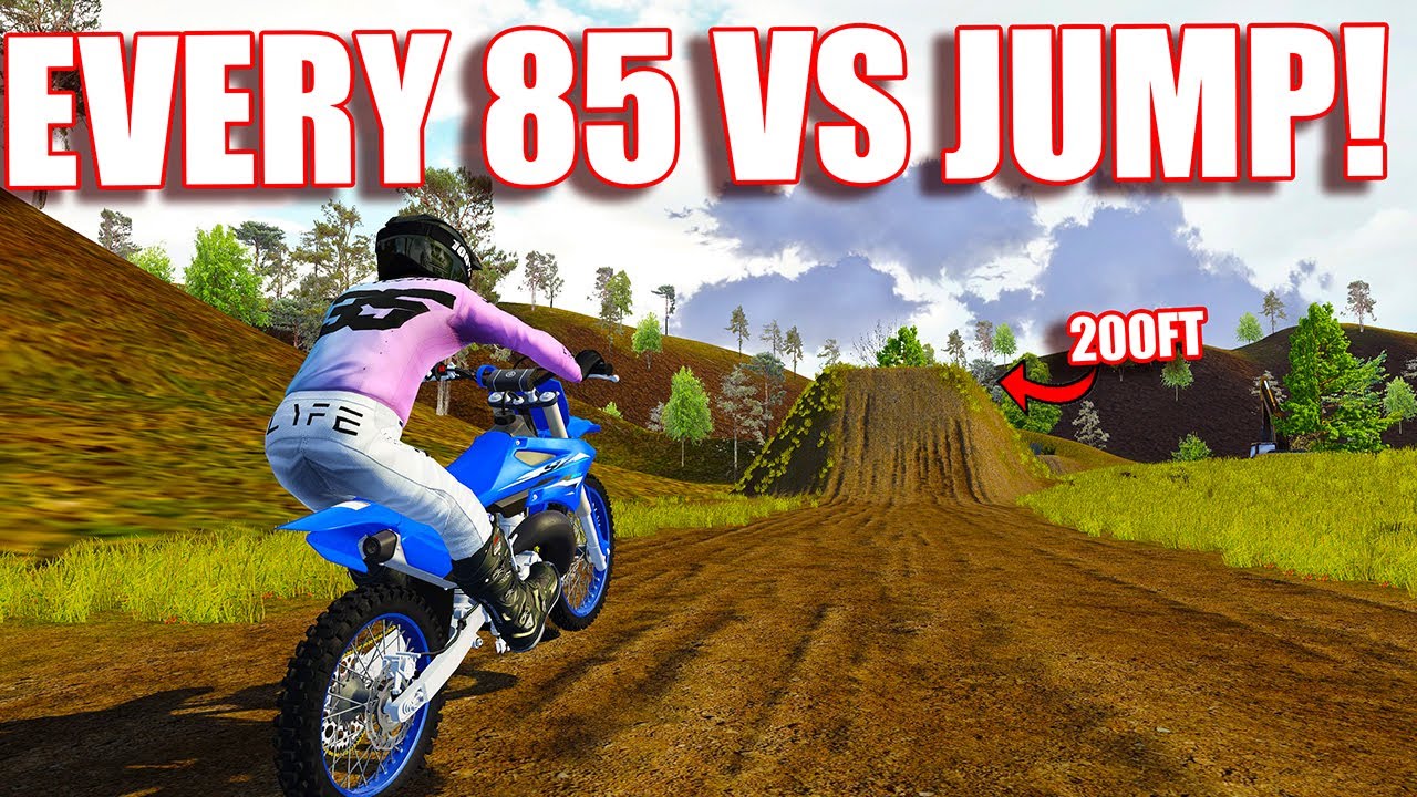 CAN I CLEAR THIS 175FT JUMP WITH EVERY 85CC DIRTBIKE IN MXBIKES!?