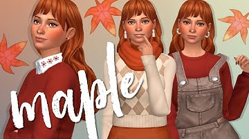 MAPLE - THE BOOKWORM 🍂📚 | Sims 4 Create A Sim + FULL CC LIST