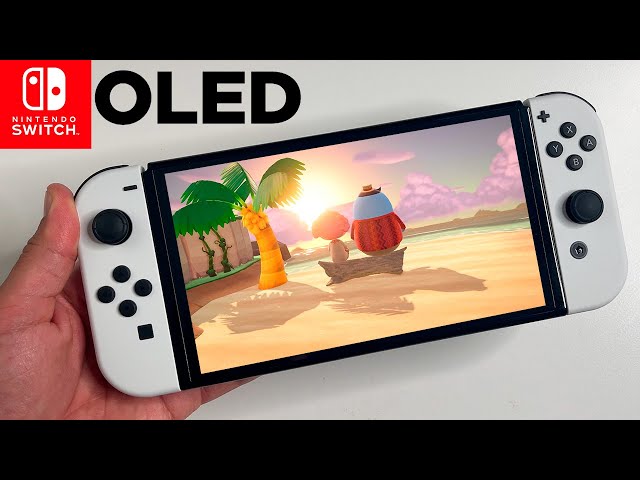 Nintendo Switch OLED White with Animal Crossing New Horizons Game