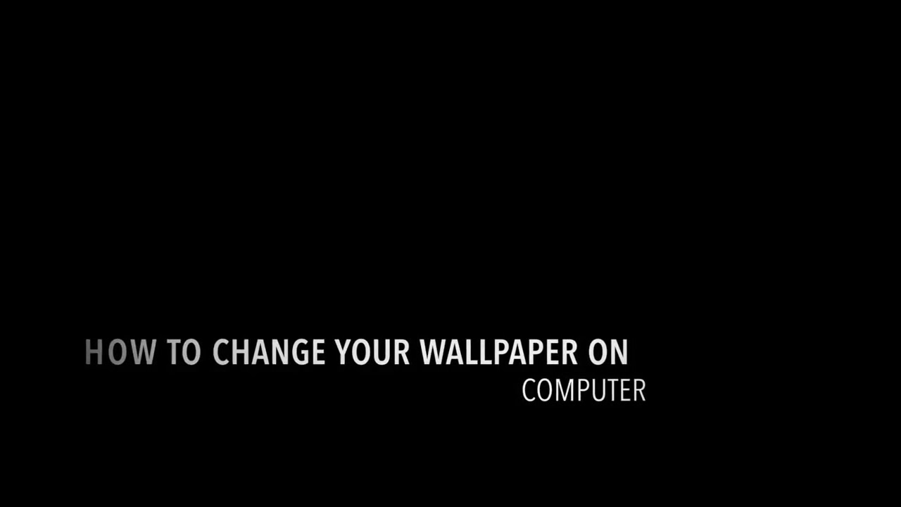 How to change your wallpaper on computer YouTube