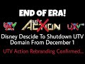 Utv to shutdown from december 1  end of utv era  utv action rebranding 2021  direct point