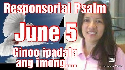 Thumbnail of June 8 2025 "CHANTING VERSE" Responsorial Psalm Cebuano" Pentecost"