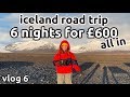 £19 reykjavik hostel | EPIC 6 nights for £600 iceland road trip | vlog 6