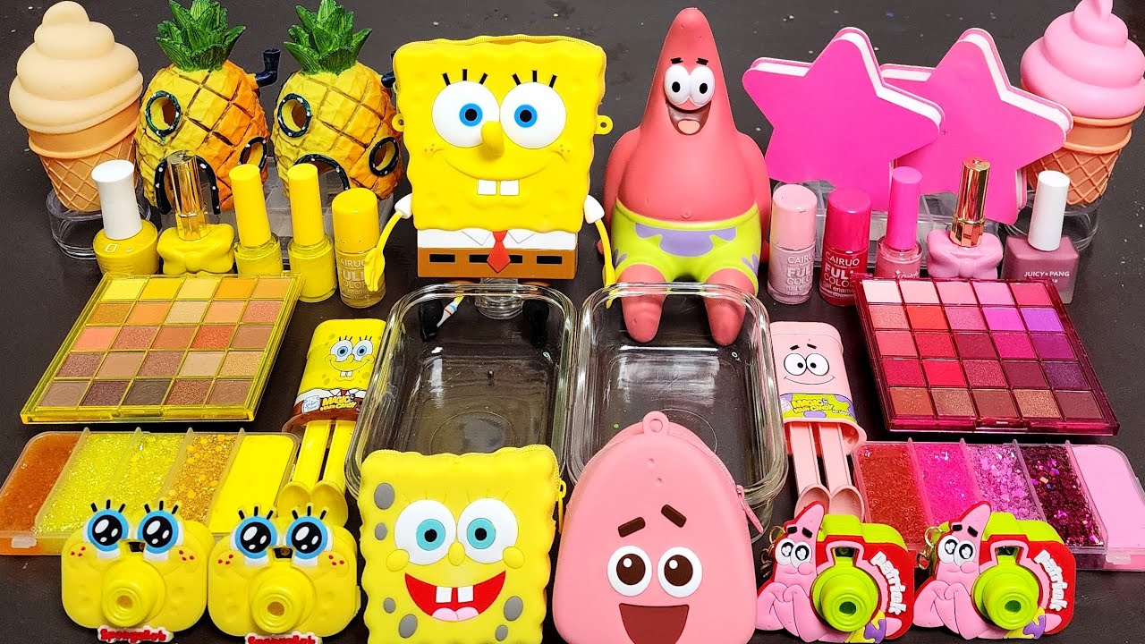 Satisfying Slime ASMR video |DIY How To Make glossy Slime Mixing Makeup Glitter Eyeshadow.