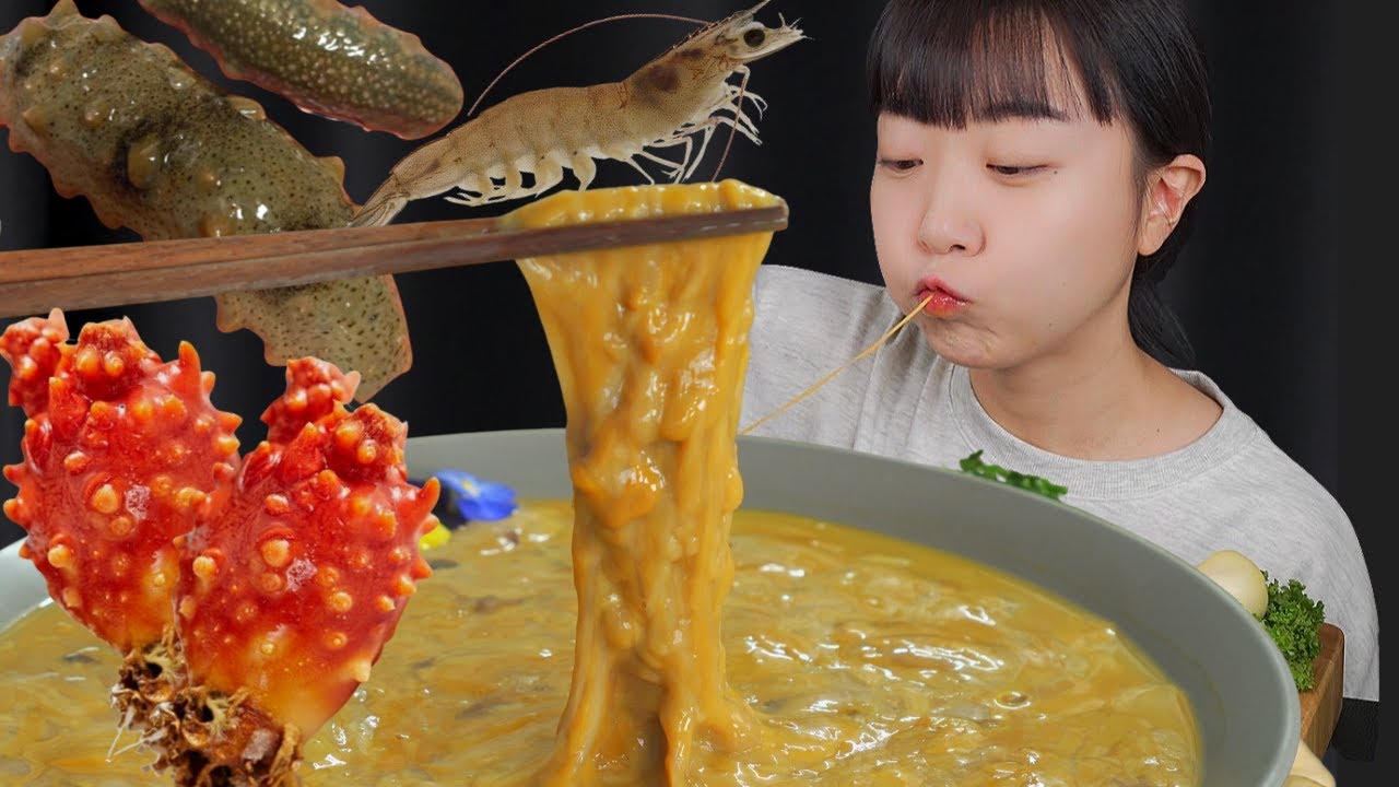 해삼,해삼내장,새우,멍게Sea cucumber, Sea squirt, rawshrimp mukbang YouTube