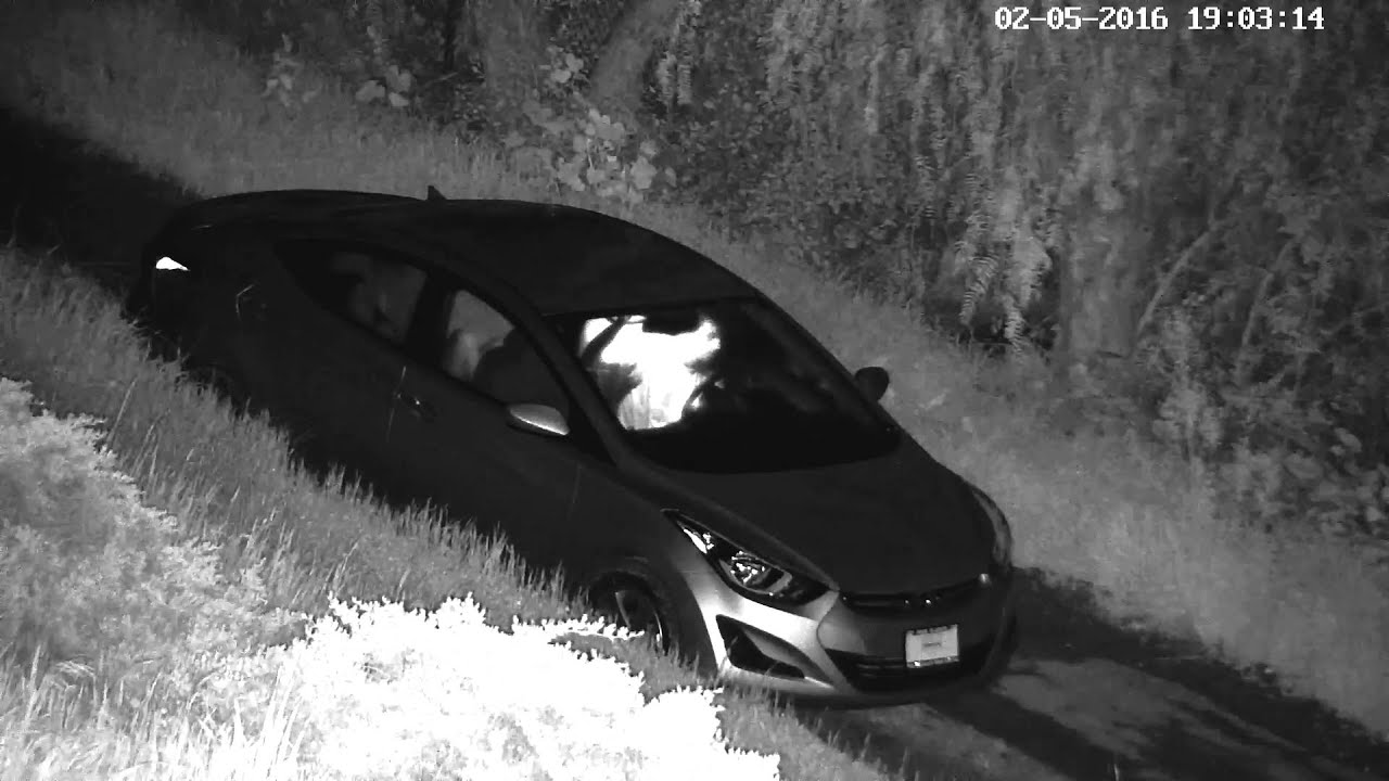 Car Stops On A Dirt Road