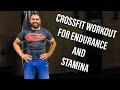 Crossfit workout for endurance and stamina. Kettlebell and burpee workout.