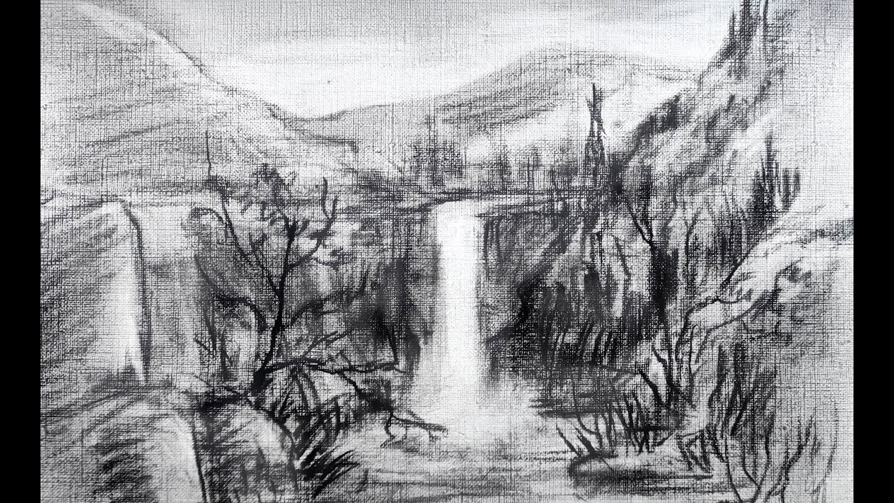 UNE MÉTHODE FACILE ET RAPIDE POUR DESSINER UNE CASCADE - YouTube