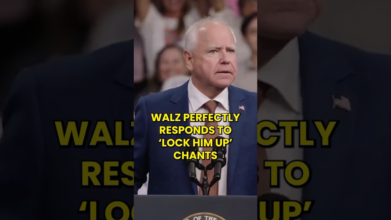 Walz PERFECTLY RESPONDS to 'Lock Him Up' Chants at Rally