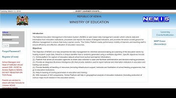 What is NEMIS in Kenya? (Part 1: Introduction)