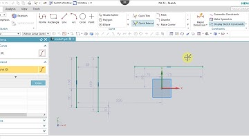 NX 12.0 Tutorial Tamil 22 : Quick Extend | Sketch | NX | Unigraphics