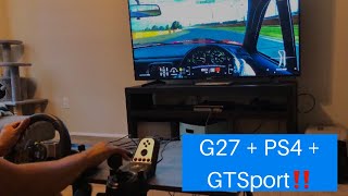 Logitech G27 on PS4 GranTurismo Sport Gameplay! (via Collective Minds Drivehub)
