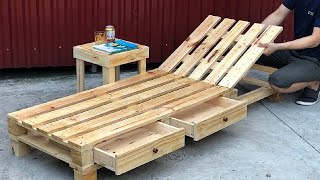 Pallet Projects Outdoor Garden Yard - DIY Outdoor Sun Loungers from Wooden Pallets