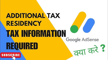 🔥How to Fix Google AdSense Tax Residency Issue | Google AdSense Tax Residency Problem कैसे ठीक करे!😍