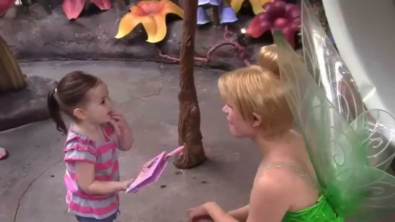 Julia meeting Tinkerbell Disneyland 2012