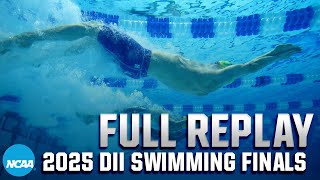 2025 NCAA DII swimming and diving day 2 | FULL REPLAY