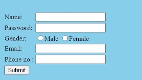 How to create Registration Form in HTML- Easy step