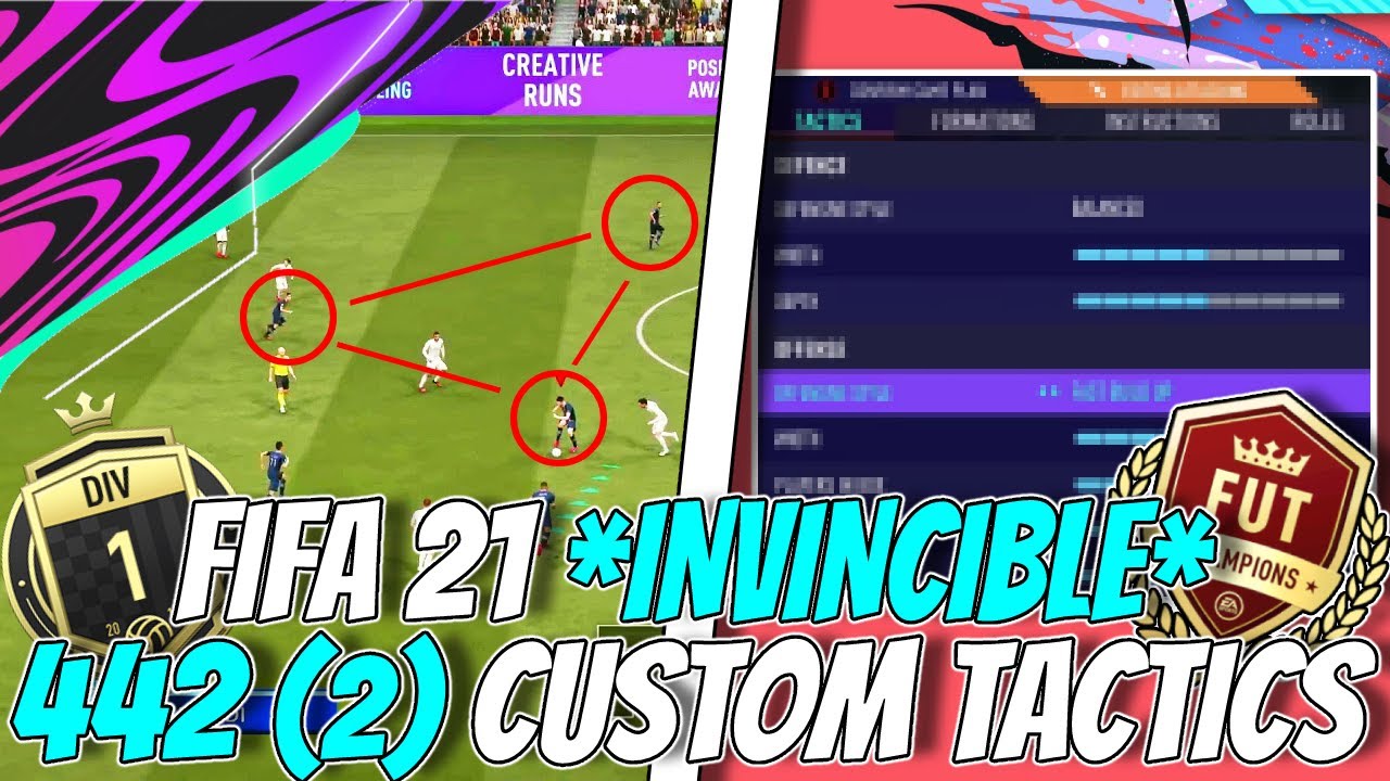 FIFA 21 *SUPER OVERPOWERED* 442 (2) BEST CUSTOM TACTICS/INSTRUCTIONS POST PATCH!! | FUT 21
