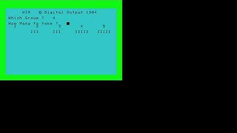Mattel Aquarius GAME " NIM "