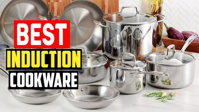 Swiss INOX 18-Piece Stainless Steel Cookware Set, Includes Induction