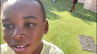 CJ and Tobe play ⚽️ 🥅😎