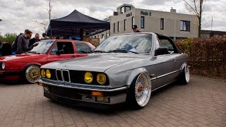 Stanced Bmw E30 On Bbs Rs Wheels 4K