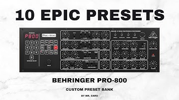 [FREE] 10 Epic Presets – Behringer Pro-800 | Sound Demo (No Talking)