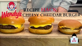 Wendy&#39;s Cheesy Cheddar Burger | Secret Cheese Sauce Recipe Hack