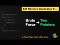 LeetCode #26: Remove Duplicates from Sorted Array in Java | Two Pointers O(n) - Must-Know Trick!