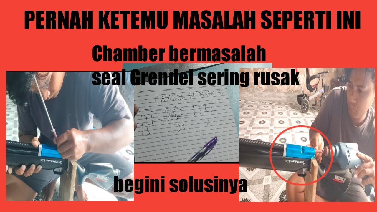 cara memperbaiki seal  Grendel  senapan uklik sering rusak ll Chamber jawara TGR bermasalah