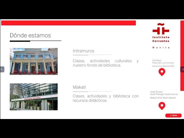 Actividades culturales del Instituto Cervantes