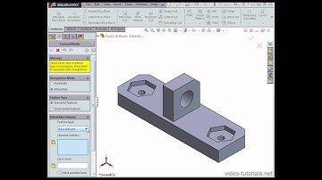 How to use partial recognition #2  SOLIDWORKS tutorials (FeaturesWorks)