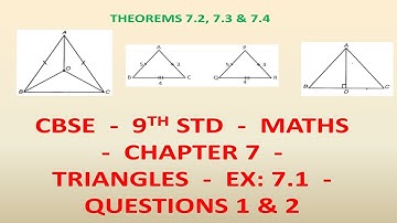CBSE  -  9TH STD  -  MATHS  -  CHAPTER 7  -  TRIANGLES  -  PART 6