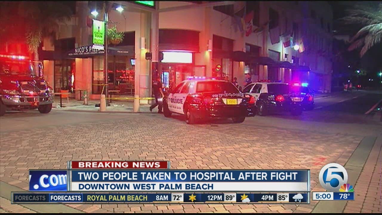 Overnight fight sends two to the hospital in downtown West Palm Beach ...