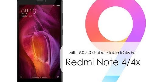 MIUI 9.0.5.0 on Redmi Note 4 Update Global Stable Rom