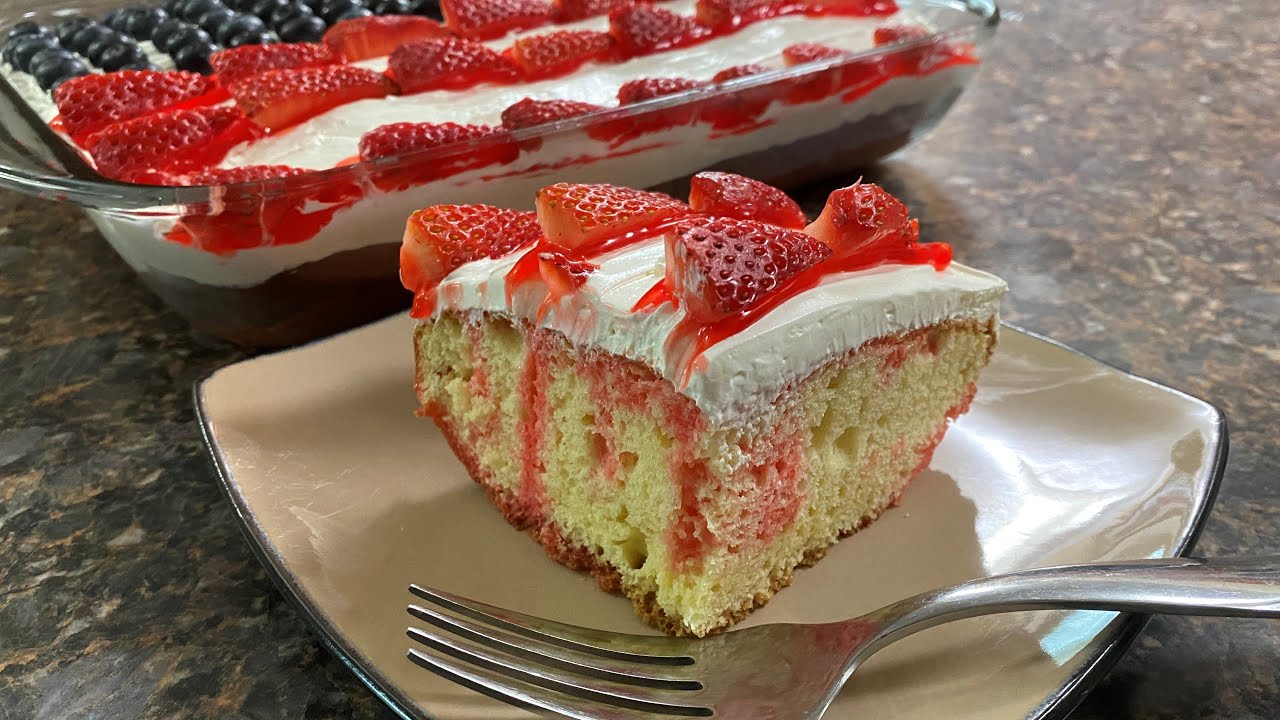 Jello Flag Cake Patriotic Holiday Dessert YouTube