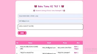 PRAKTIKUM PEMROGRAMAN WEB MEMBUAT APLIKASI BUKU TAMU (CRUD)