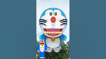 DORAEMON MINECRAFT BUILD CHALLENGE ! #shorts #minecraft #minecraftbuild  #minecraftshorts