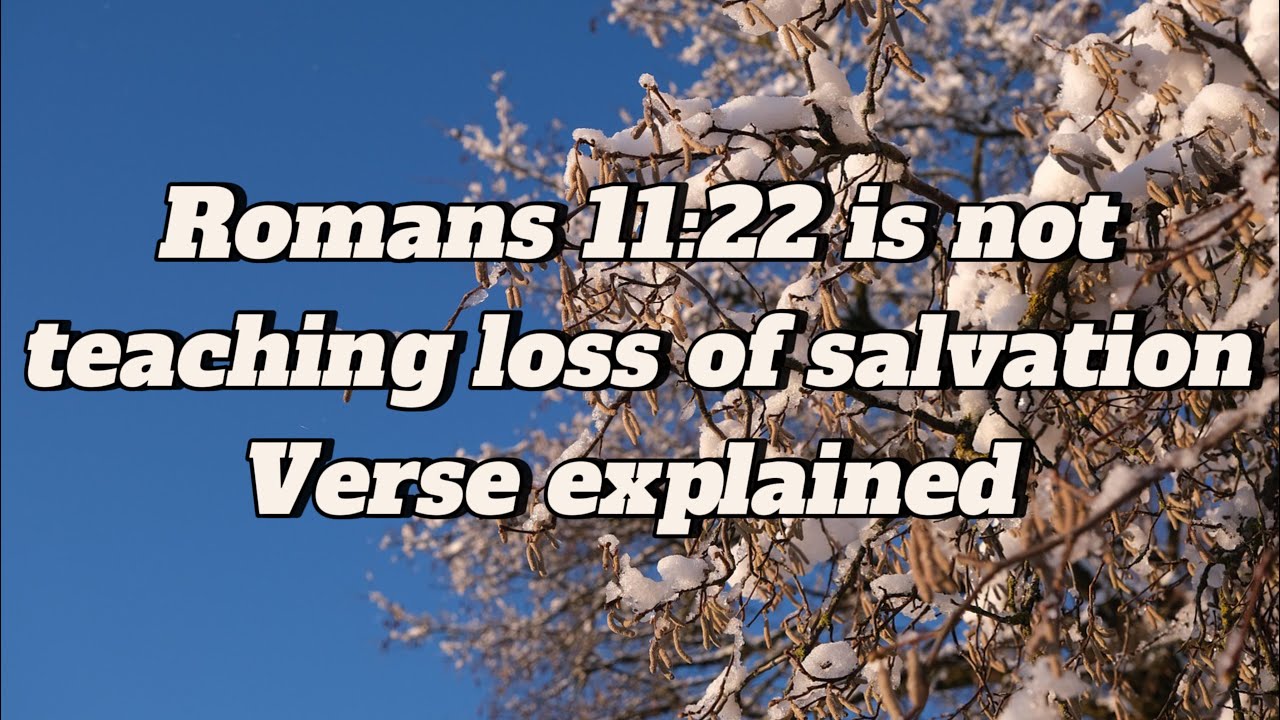 Romans 11:22 is not teaching loss of salvation Verse explained - YouTube