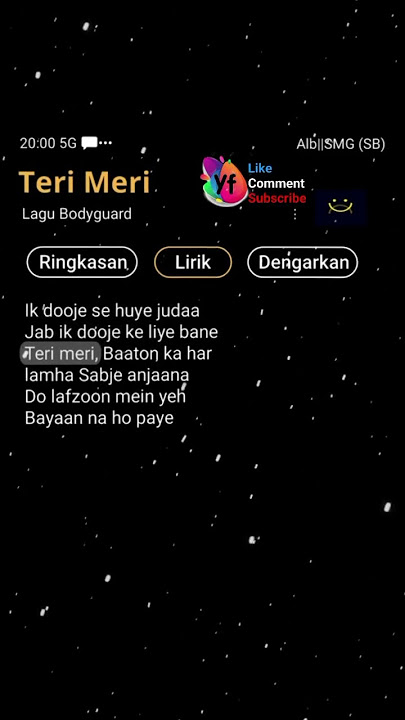 Teri meri | lyric version