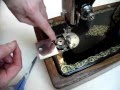 How to thread a vintage round bobbin sewing machine - Singer 99K