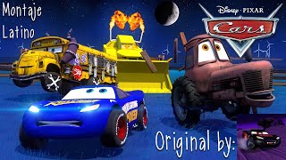 Cars Toons ⚡️Fabuloso Rayo McQueen y Miss Fractura volcando Tractores (Original by: Zany TV)