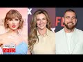 Erin Andrews Reacts to &quot;Setting Up&quot; Travis Kelce and Taylor Swift | THR News