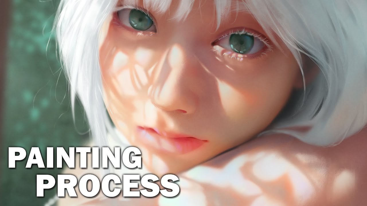 Digital painting process - painting light 2 (04/10/2024) - YouTube