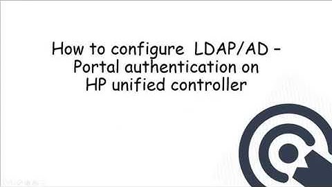 How to configure portal authentication for LDAP user pptx