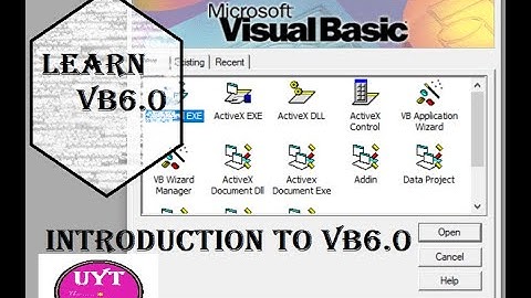 Introduction to visual basic6.0 explained with example//English