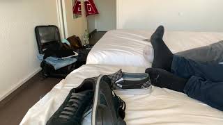 The Visitor 013 Vans Slip Ons And Pumas Chilling On The Bed