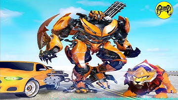 Lion Robot Car Transform: Car Robot Transforming Game - Android Gameplay